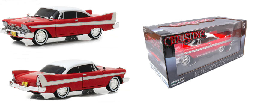 PLYMOUTH FURY "CHRISTINE" W/BLACKED OUT WINDOWS EVIL VERSION 1958 1:24 - Greenlight - GREEN84082