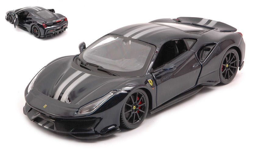 FERRARI 488 GTB DARK BLUE 1:24 - Burago - BU26026D