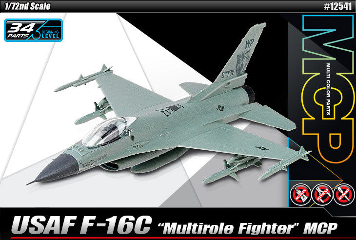 AEREO USAF F-16C MULTIROLE FIGHTER MCP KIT 1:72 - Academy - ACD12541
