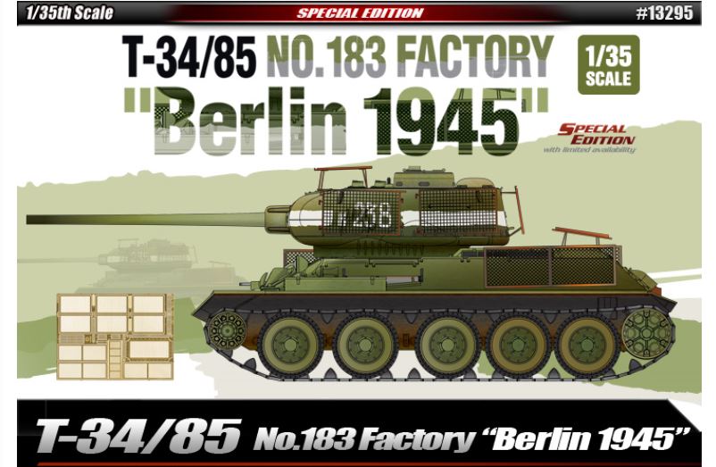 T34/85 N.183 FACTORY BERLIN 1945 KIT 1:35 - Academy - ACD13295