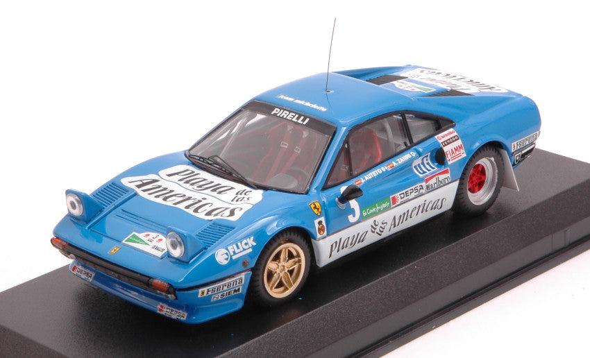 FERRARI 308 GTB N.3 7th RALLYE CORTE INGLES 1985 A.ZANINI-J.AUTET 1:43 - Best Model - BT9428-2