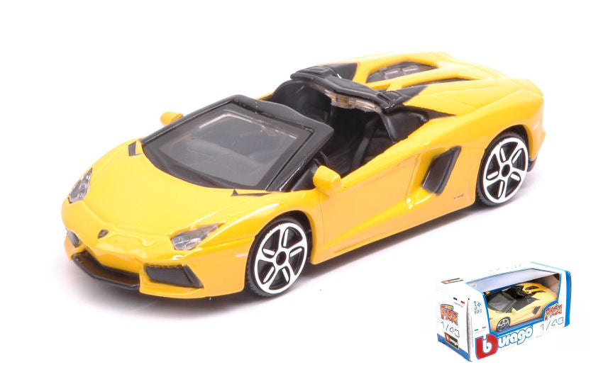 LAMBORGHINI AVENTADOR LP700-4 2013 ROADSTER YELLOW 1:43 - Burago - BU30249Y