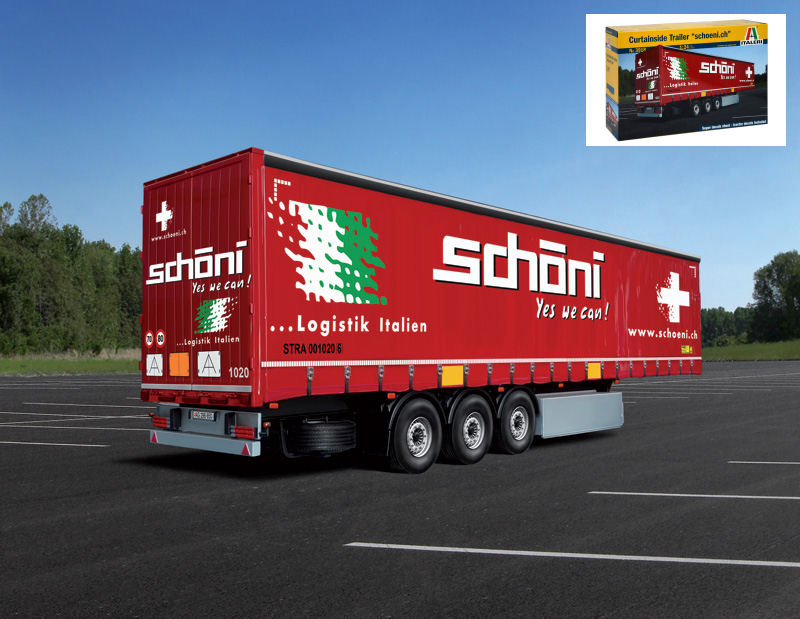 CURTAINSIDE TRAILER SCHOENI CH KIT 1:24 - Italeri - IT3918