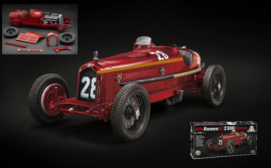 ALFA ROMEO 8C 2300 MONZA N.28 WINNER MONACO GP 1932 T.NUVOLARI KIT 1:12 - Italeri - IT4706