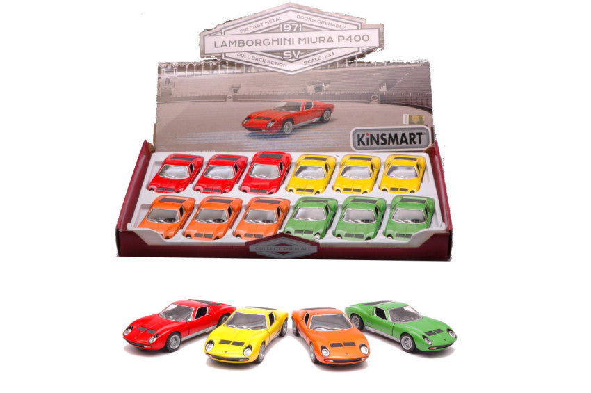 LAMBORGHINI MIURA P400 SV COL.ASS.cm 12,5 - Kinsmart - KT5390D