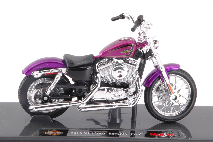 HARLEY DAVIDSON XL 1200V SEVENTY-TWO 2013 PURPLE 1:18 - Maisto - MI18864