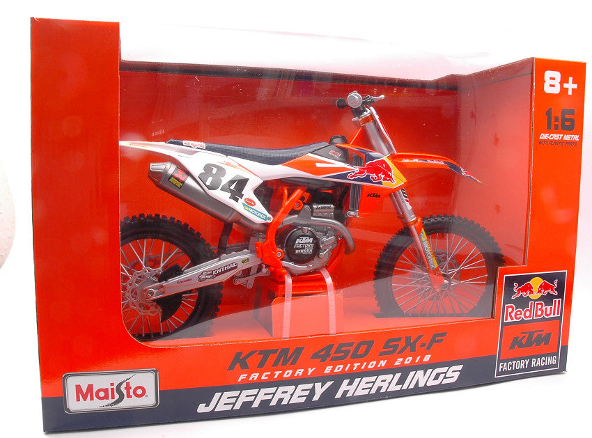 KTM 450 SX-F N.84 JEFFREY HERLINGS 1:6 - Maisto - MI32228