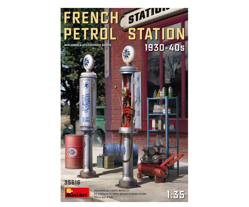 FRENCH PETROL STATION 1930-40S KIT 1:35 - Miniart - MIN35616