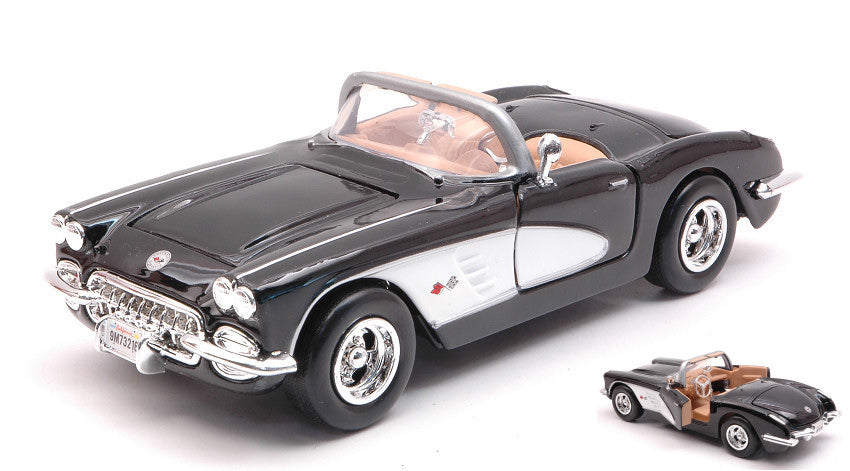 CHEVROLET CORVETTE 1959 BLACK 1:24 - MotorMax - MTM73216BK