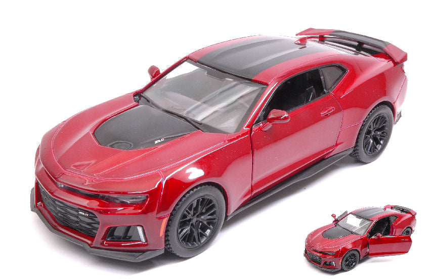 CHEVROLET CAMARO ZL1 2017 RED/BLACK 1:24 - MotorMax - MTM79351R