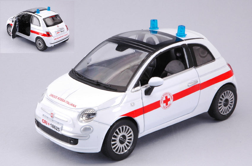 FIAT NUOVA 500 CROCE ROSSA ITALIANA 1:24 - New Ray - NY71383