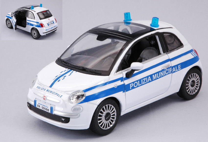 FIAT NUOVA 500 POLIZIA MUNICIPALE 1:24 - New Ray - NY71393