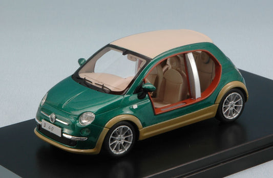 FIAT 500 CASTAGNA EV "KHAMIS GHEDDAFI" 2009 GREEN/WOOD 1:43 - PremiumX - PR0256