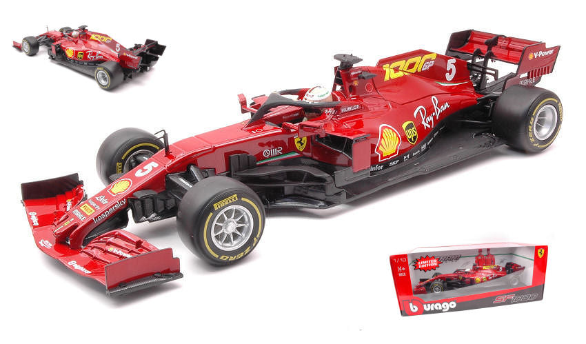FERRARI F1 SF1000 N.5 1000th TUSCANY GP 2020 SEBASTIAN VETTEL 1:18 - Burago - BU16808VM