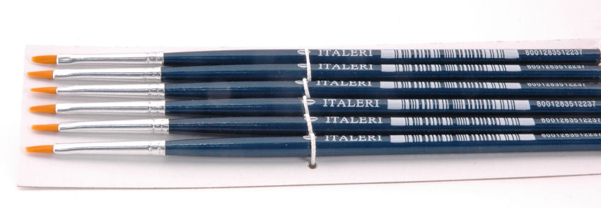 PENNELLO SINTETICO PIATTO 0 Pz.6 - Italeri - IT51223
