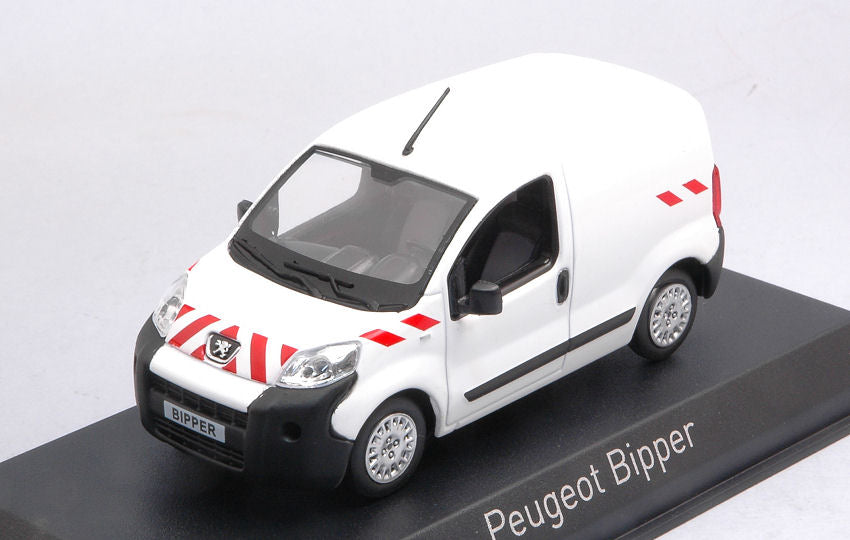 PEUGEOT BIPPER 2009 WHITE W/RED STRIPPING 1:43 - Norev - NV479868