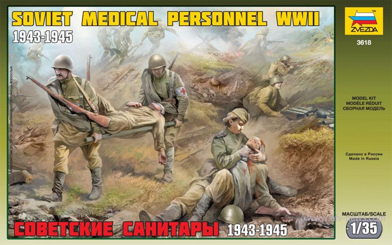 SOVIET MEDICAL PERSONNEL WWII KIT 1:35 - Zvezda - Z3618
