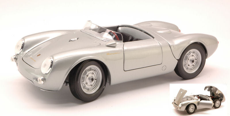PORSCHE 550 A SPYDER 1953 SILVER 1:18 - Maisto - MI31843