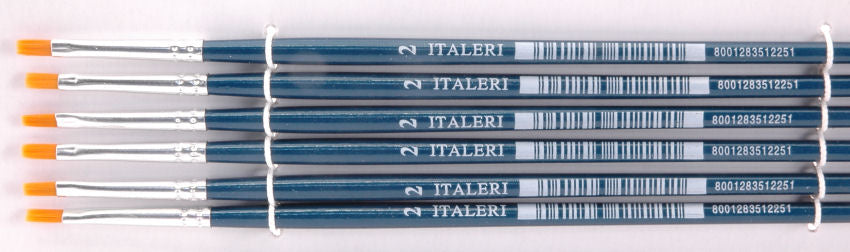 PENNELLO SINTETICO PIATTO 2 Pz.6 - Italeri - IT51225