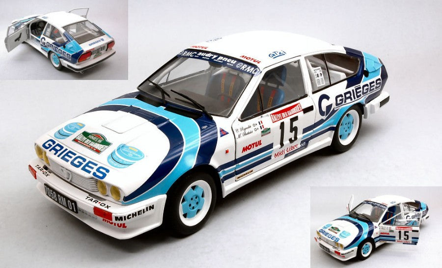 ALFA ROMEO GTV6 N.15 RALLY DES GARRIGUES 1986 C.RIGOLLET-M.BATHELOT 1:18 - Solido - SL1802305