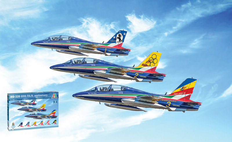 AERMACCHI MB339 60th P.A.N. ANNIVERSARY 3 KIT 1:72 - Italeri - IT1461