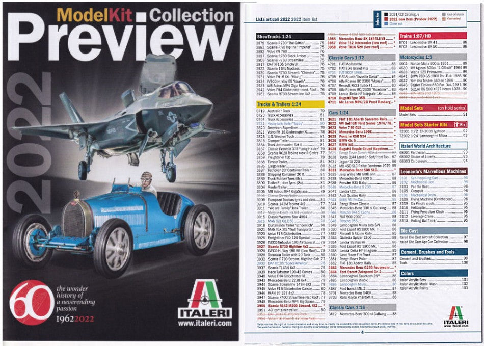 INDICE ITALERI 2022 + PREVIEW MODEL KIT - Italeri - ITCAT2022