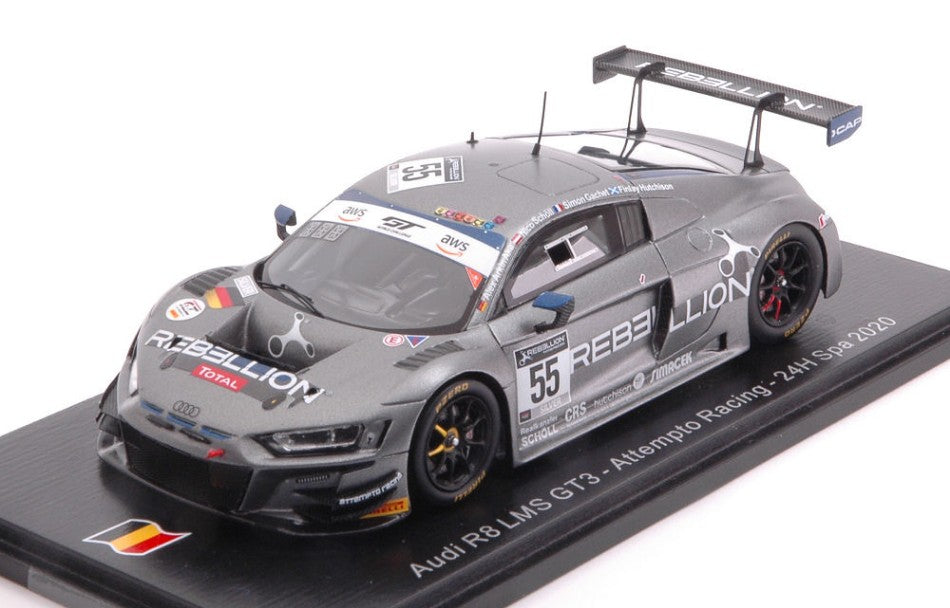 AUDI R8 GT3 N.55 24 H SPA 2020 SCHOLL-GACHET-AKA-HUTCHISON 1:43 - Spark Model - SB414