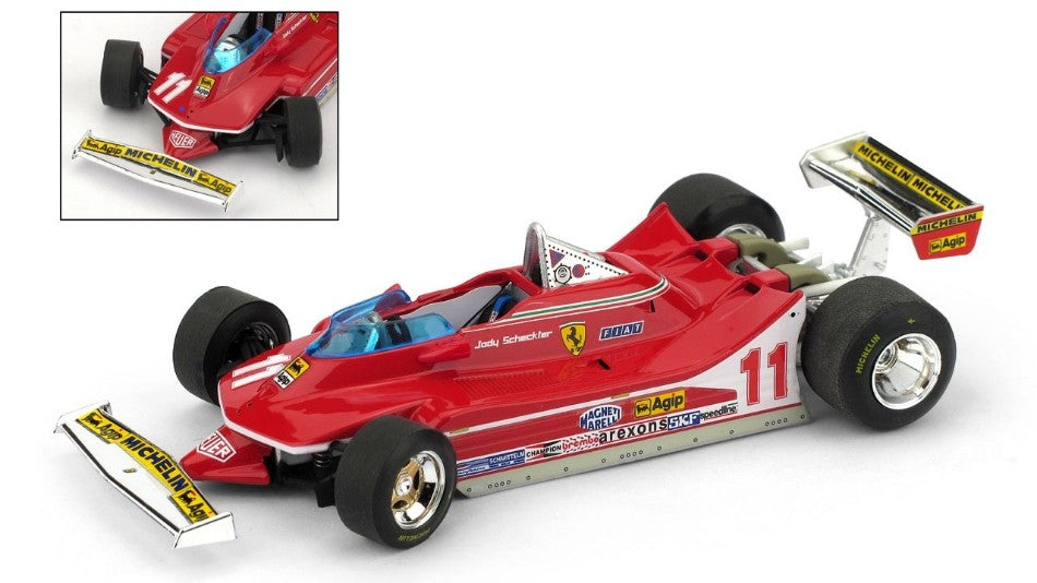 FERRARI 312 T4 J.SCHECKTER 1979 N.11 WORLD CHAMPION RUOTE STERZANTI 1:43 - Brumm - BM0511-RS