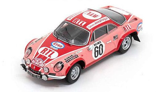 ALPINE A110 1800 N.60 RALLY MONTE CARLO 1972 P.MOSS-CARLSSON-E.CRELLIN - Spark Model - S6109