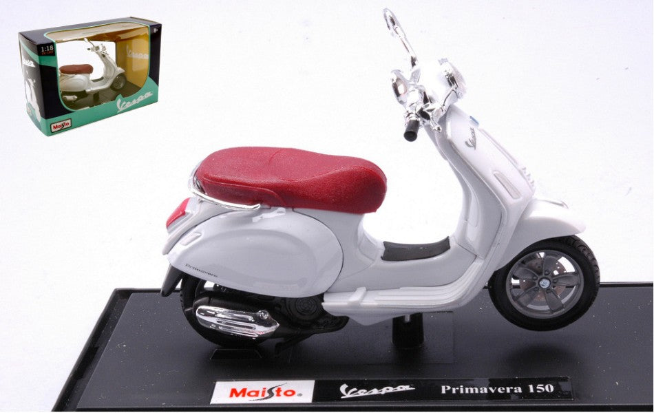 VESPA PRIMAVERA 150 2014 WHITE 1:18 - Maisto - MI16886