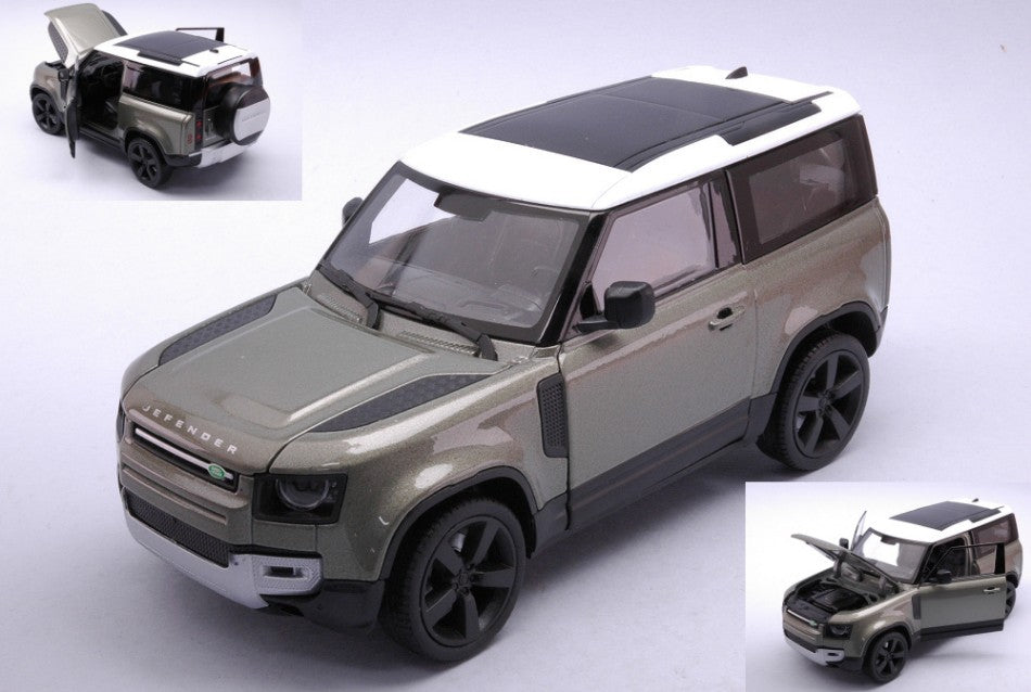 LAND ROVER DEFENDER METALLIC LIGHT GREEN 1:26 - Welly - WE24110GR