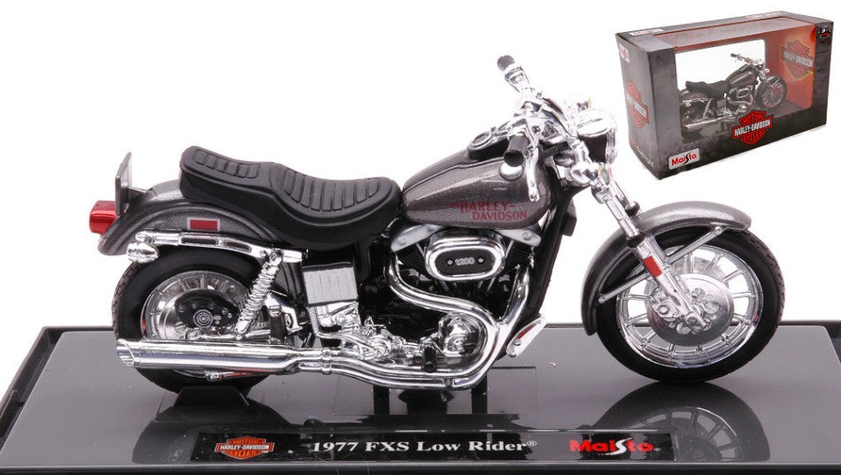 HARLEY DAVIDSON FXS LOW RIDER 1977 SILVERGUN 1:18 - Maisto - MI18866G