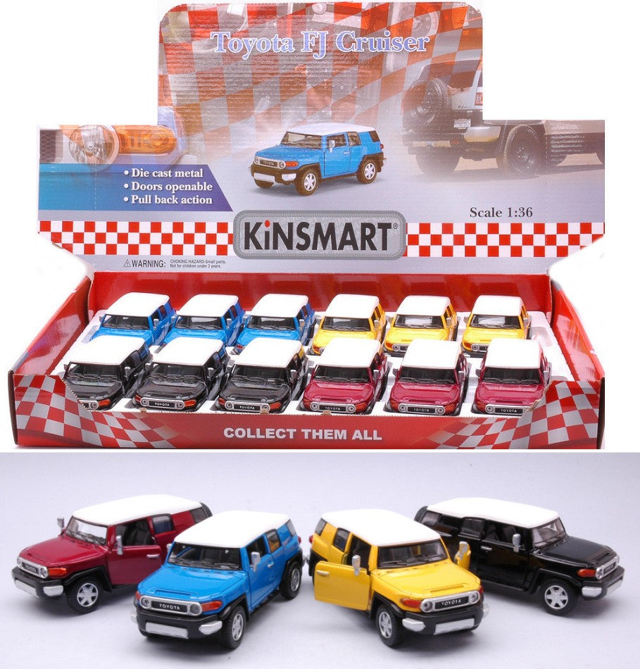 TOYOTA FJ CRUISER COL.ASS.cm 12 (5343D) 1:36 - Kinsmart - KT89113