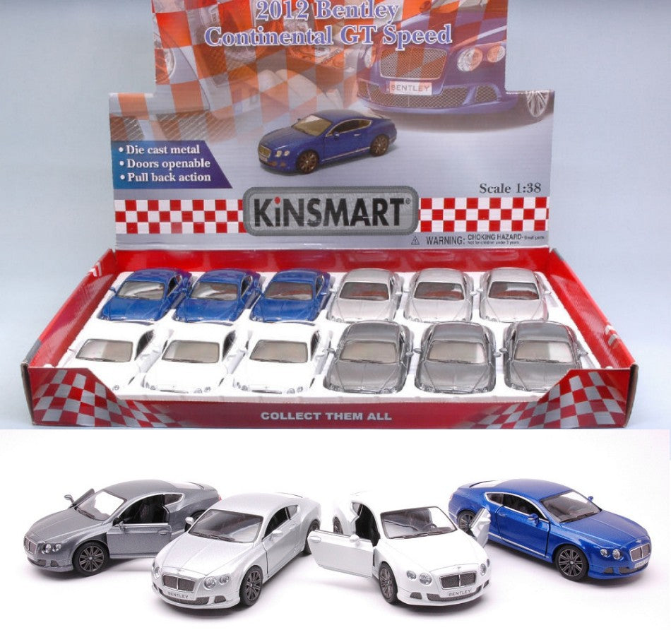 BENTLEY CONTINENTAL GT SPEED 2012 COL.ASS.cm 12 1:38 - Kinsmart - KT5369D