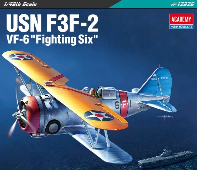 USN F3F-2 VF-6 FIGHTING SIX KIT 1:48 - Academy - ACD12326