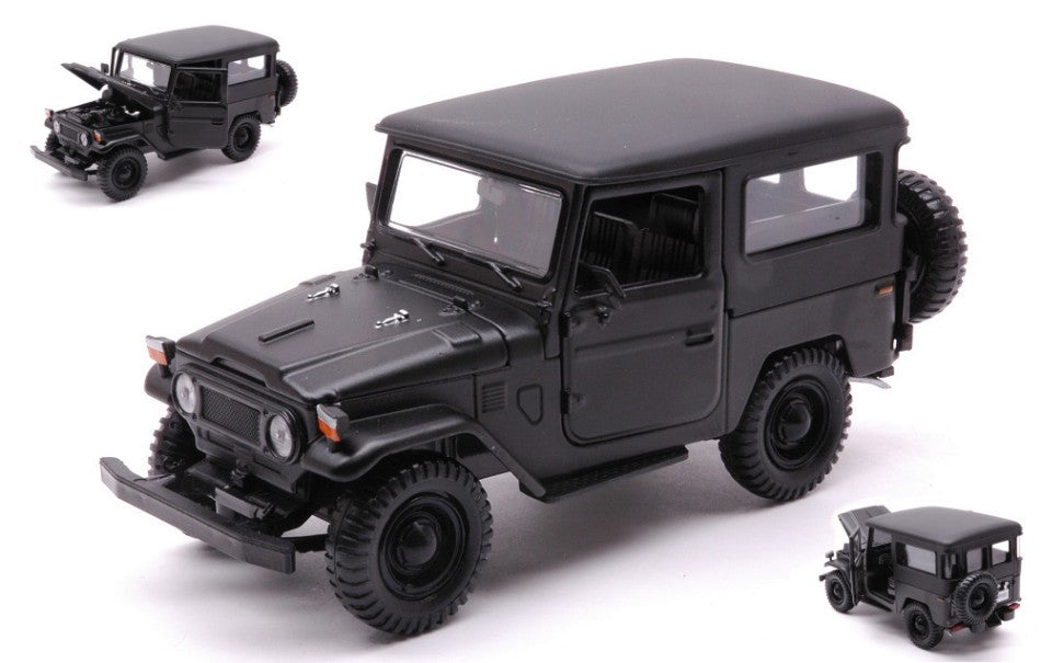 TOYOTA FJ40 1974 HARD TOP MATT BLACK 1:24 - MotorMax - MTM79323MBK