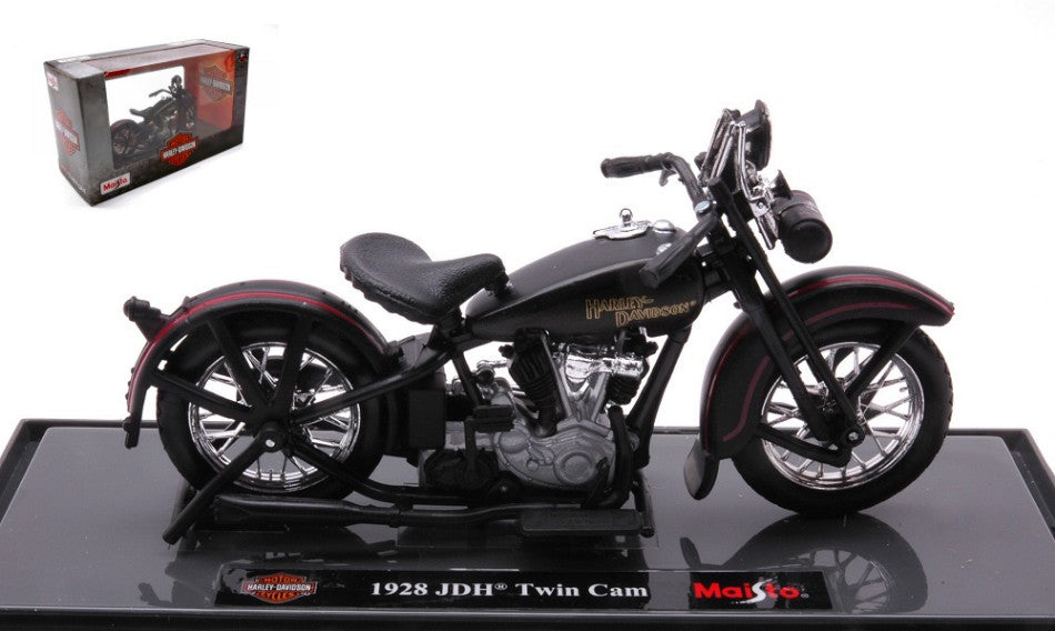 HARLEY DAVIDSON JDH TWIN CAM 1928 BLACK 1:18 - Maisto - MI21913