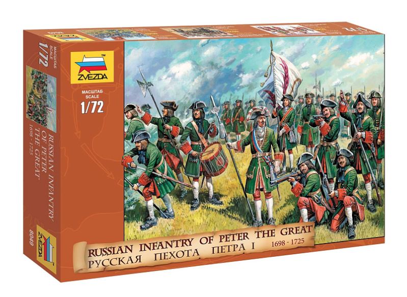 RUSSIAN INFANTRY OF PETER I KIT 1:72 - Zvezda - Z8049