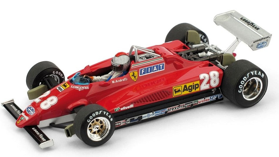 FERRARI 126 C2 MARIO ANDRETTI 1982 N.28 3rd ITALY GP 1:43 - Brumm - BM0288CH