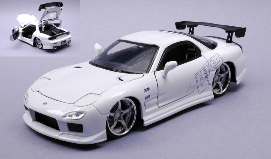 MAZDA RX-7 "FAST AND FURIOUS" 1993 WHITE 1:24 - Jada Toys - JADA03065