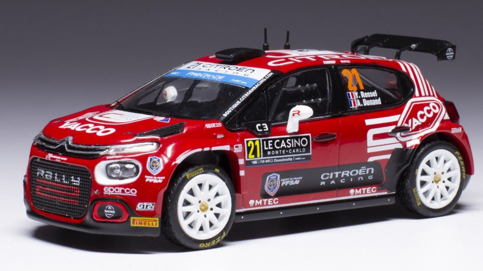 CITROEN C3 WRC2 N.21 RALLY MONTE CARLO 2023
ROSSEL/DUNAN 1:43 - Ixo Model - RAM887