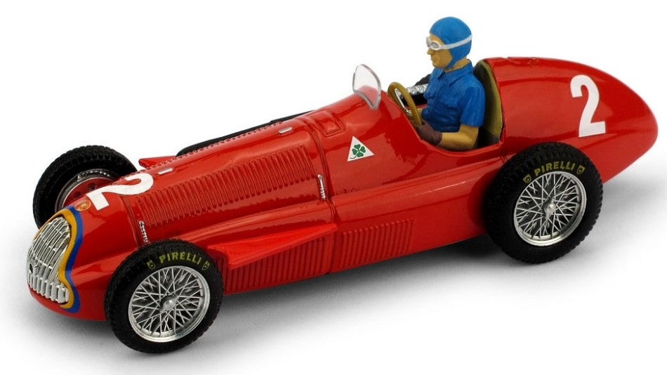 ALFA ROMEO 158 J.MANUEL FANGIO 1951 N.2 BELGIUM GP WORLD CHAMPION 1:43 - Brumm - BM0043CH