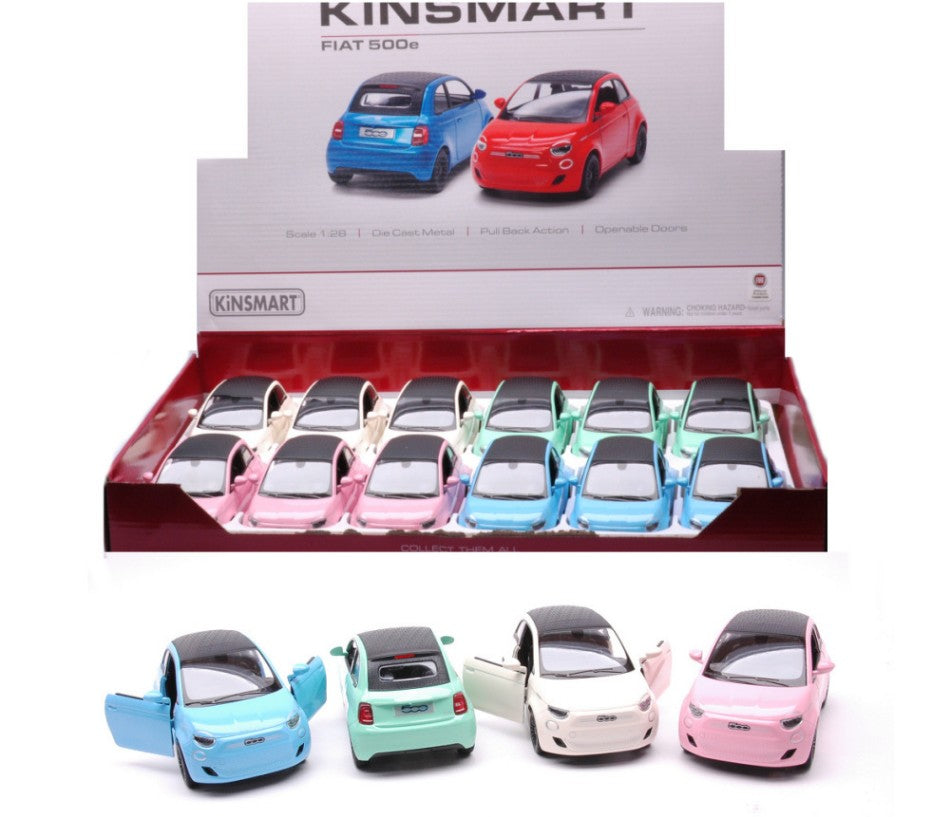 FIAT 500e PASTEL COLOR ASS. cm 12 (5440DY) 1:28 - Kinsmart - KT17172