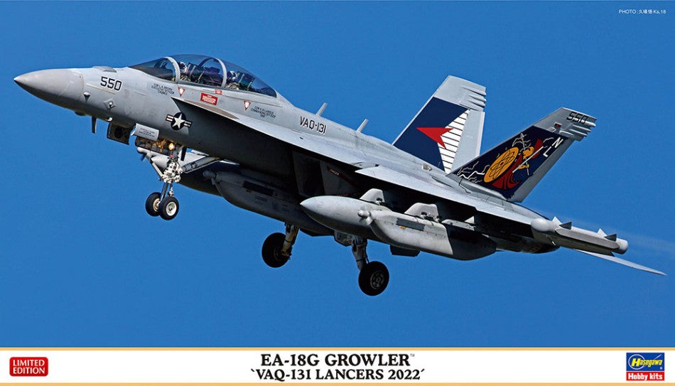 EA-18G GROWLER VAQ-131 LANCERS 2022 KIT 1:72 - Hasegawa - HA02432