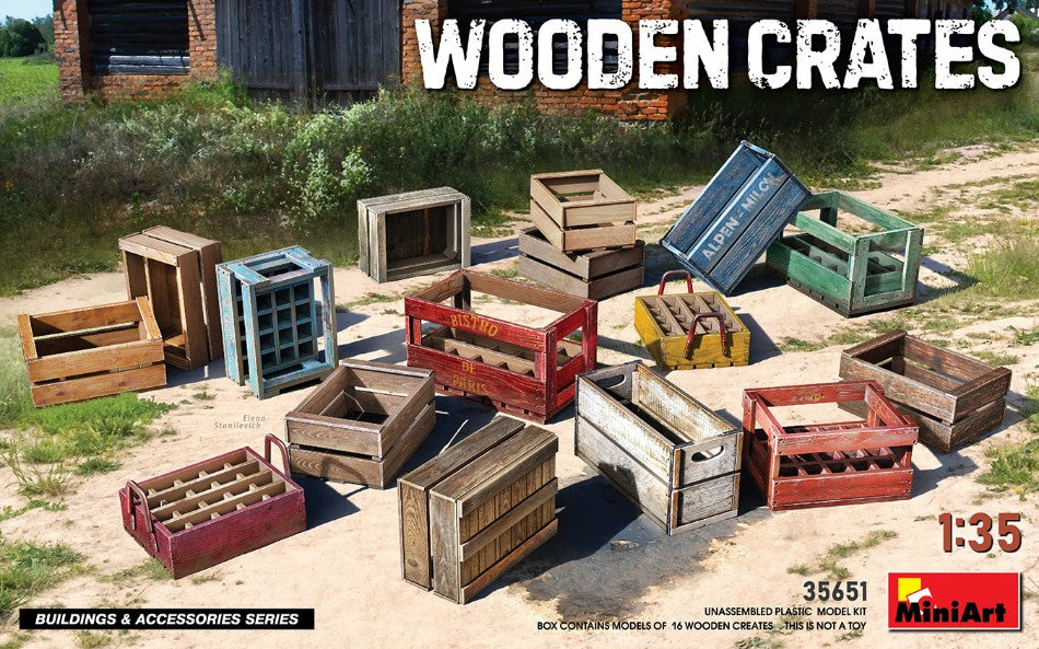 WOODEN CRATES KIT 1:35 - Miniart - MIN35651