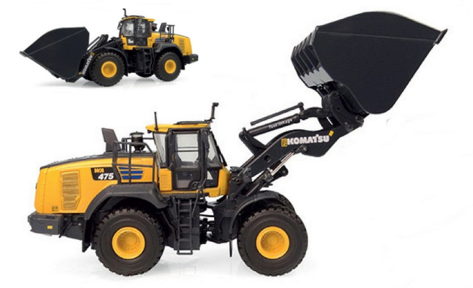PALA GOMMATA KOMATSU WA475-10 TOOL LINKAGE WITH HIGH DUMP BUCKET 1:50 - Universal Hobbies - UH8171