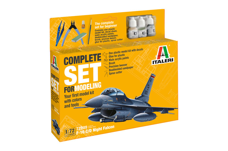 F-16 C/D NIGHT FALCON SET COMPLETO KIT 1:72 - Italeri - IT72009