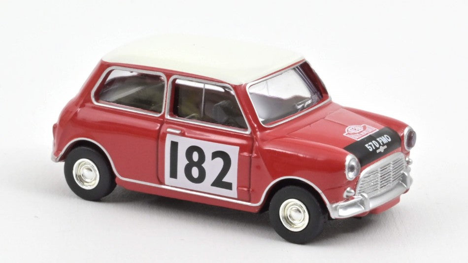 MINI COOPER S 1964 TARTAN RED WITH RACING NUMBER 182 1:54 - Norev - NV310522
