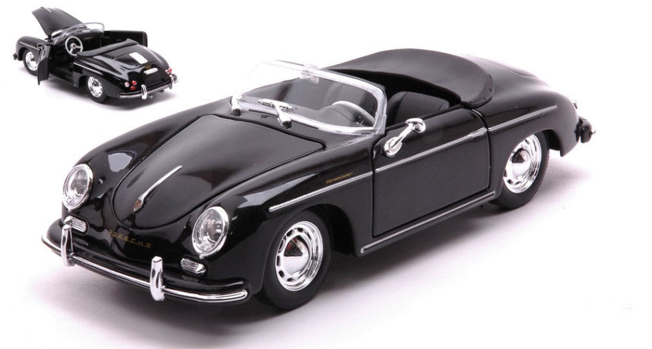 PORSCHE 356A SPEEDSTER BLACK 1:24 - Welly - WE24106CBK
