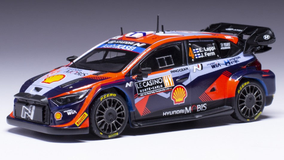 HYUNDAI i20 N N.4 WRC1 RALLY MONTE CARLO 2023
LAPPI/FERM 1:43 - Ixo Model - RAM884